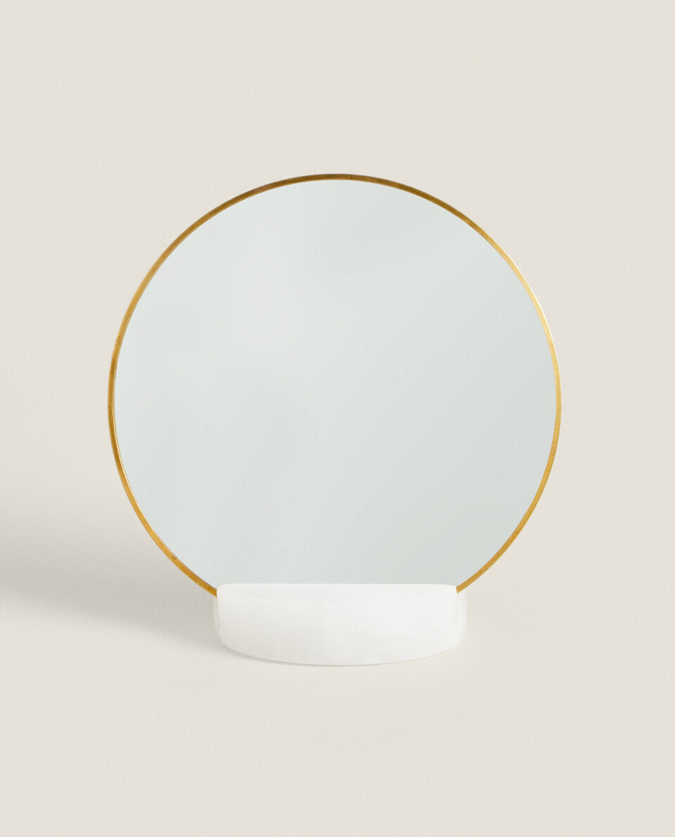 MIRROR WITH ALABASTER BASE Zara Home Bahrain