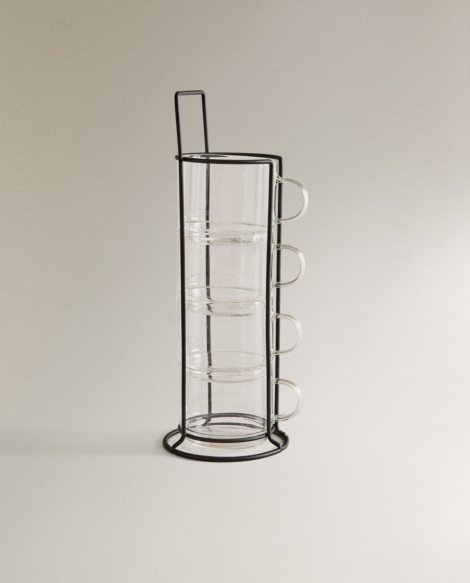 カップタワー ボロシリケイトガラス(4個入り) | Zara Home 日本/Japan カップタワー ボロシリケイトガラス(4個入り) | Zara Home 日本/Japan