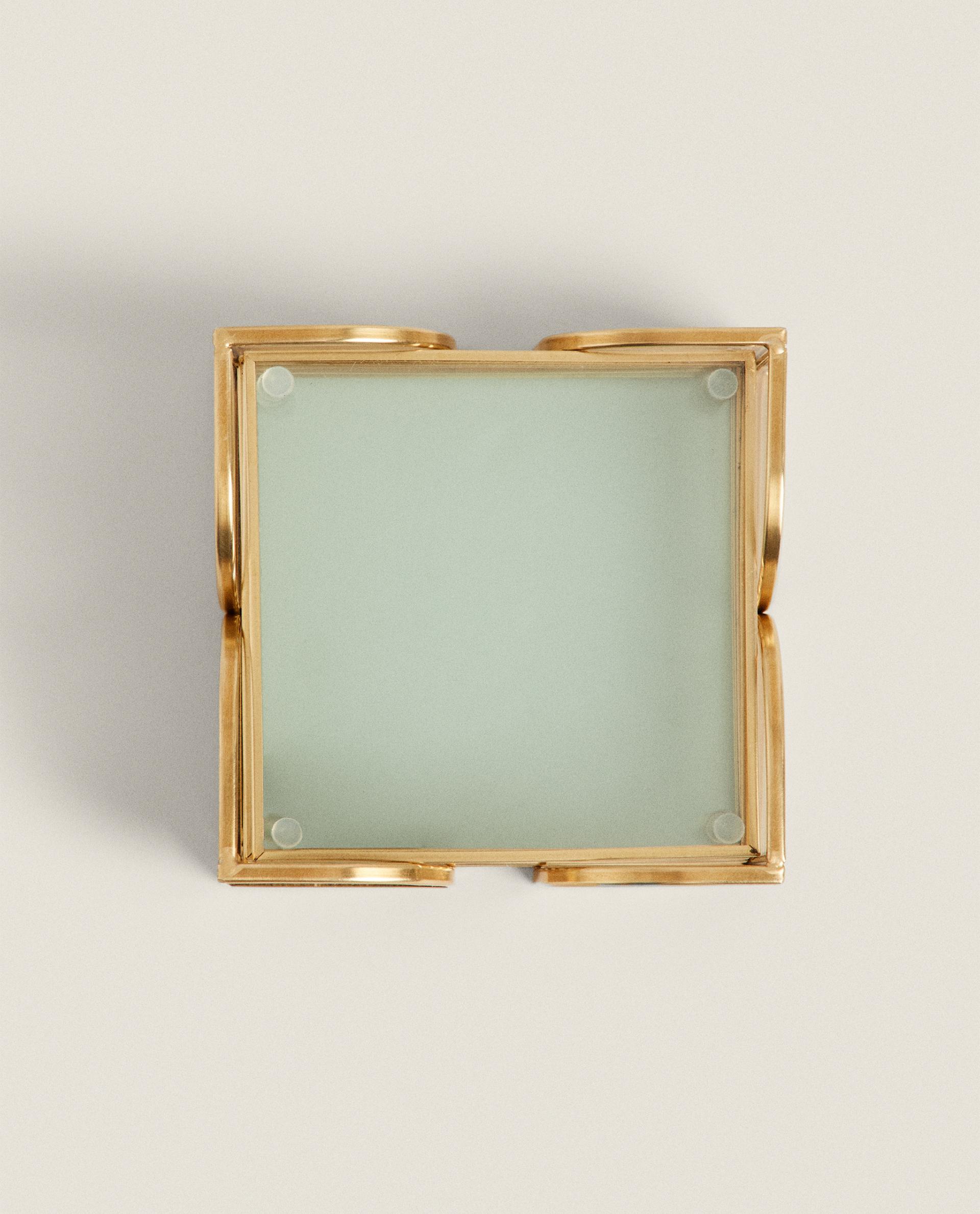 PACK OF METAL AND GLASS COASTERS (PACK OF 6) product thumbnail 3