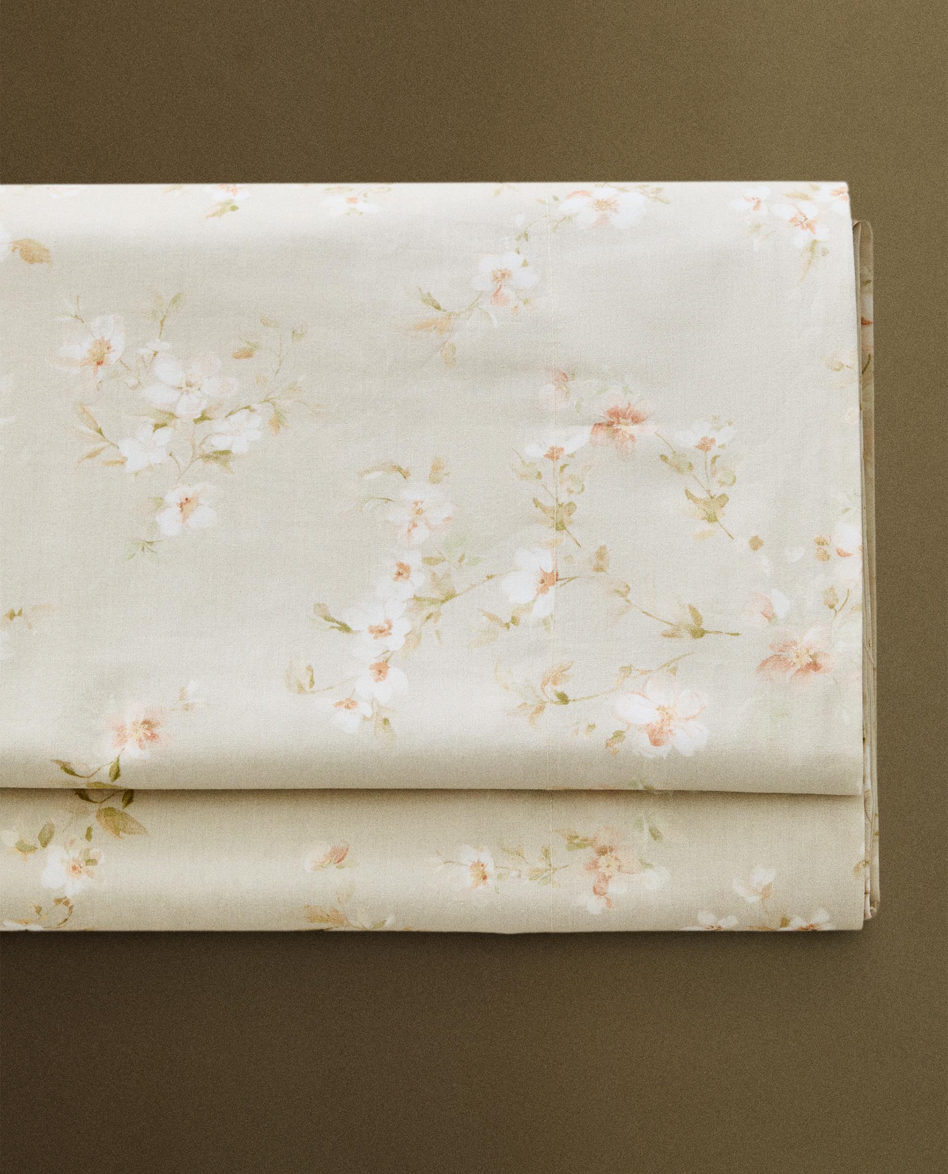 FLORAL PRINT FLAT SHEET