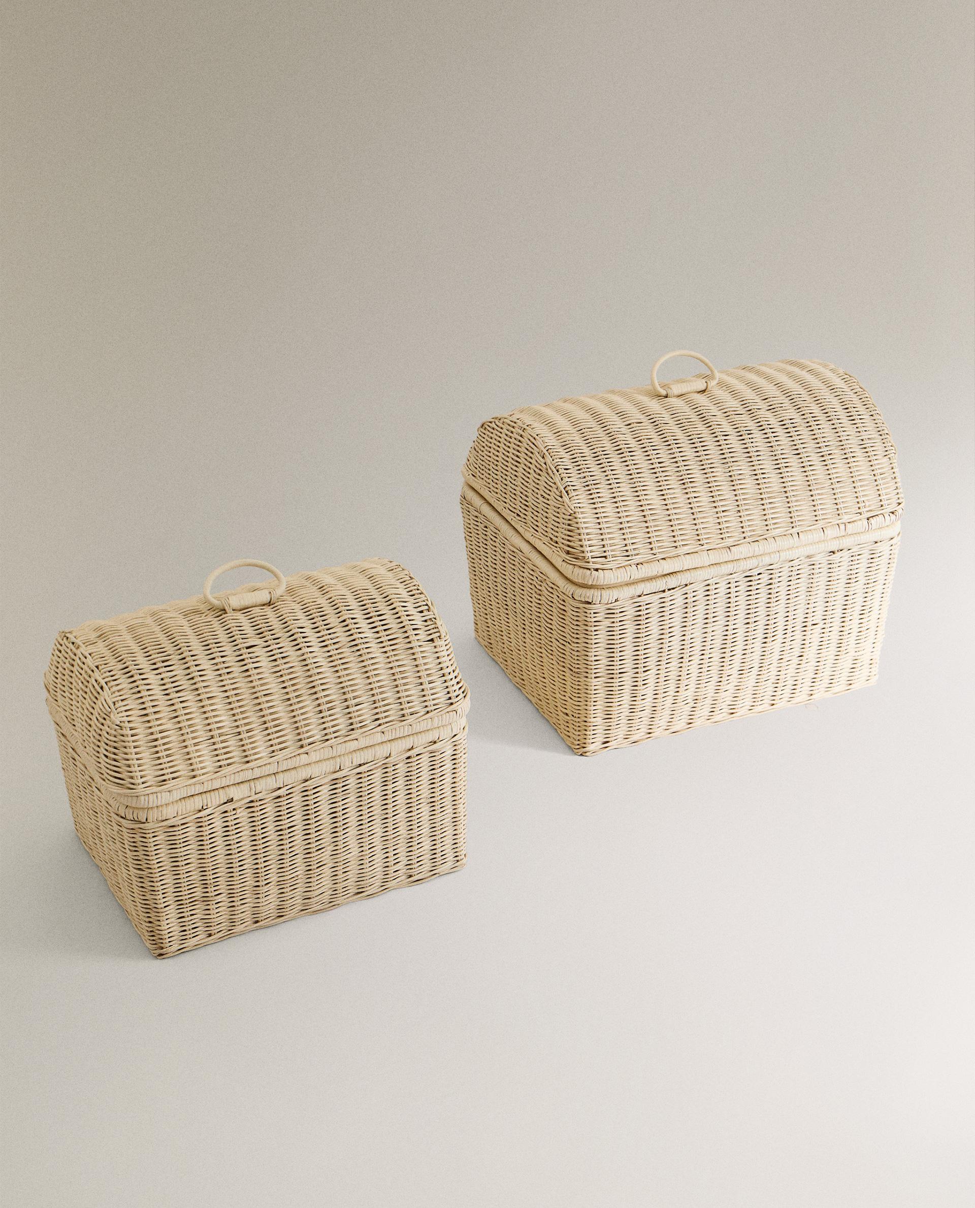 ラタン蓋付きキッズバスケット | Zara Home 日本/Japan