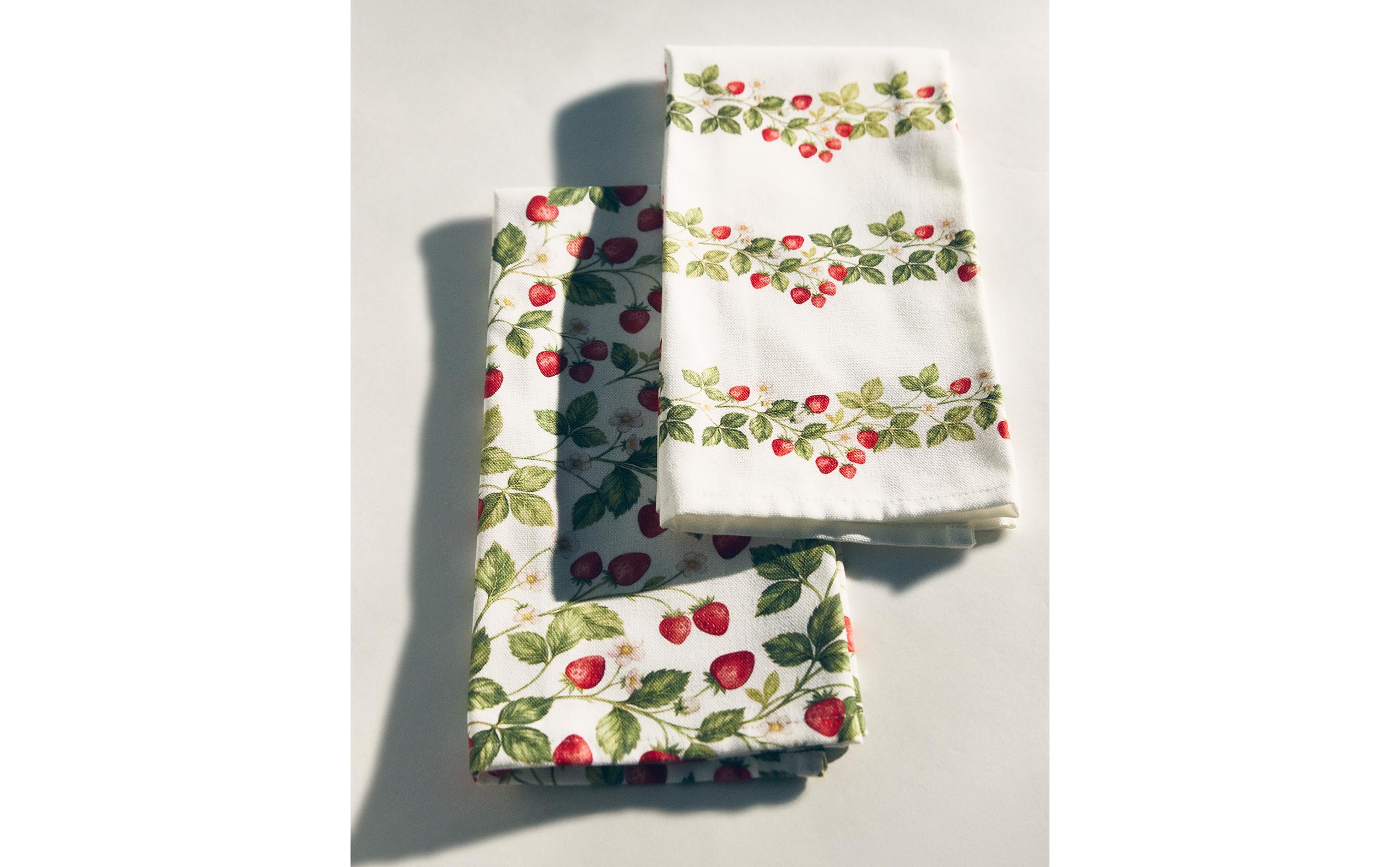 PACK OF FLORAL COTTON TEA TOWELS (PACK OF 2) product thumbnail 9