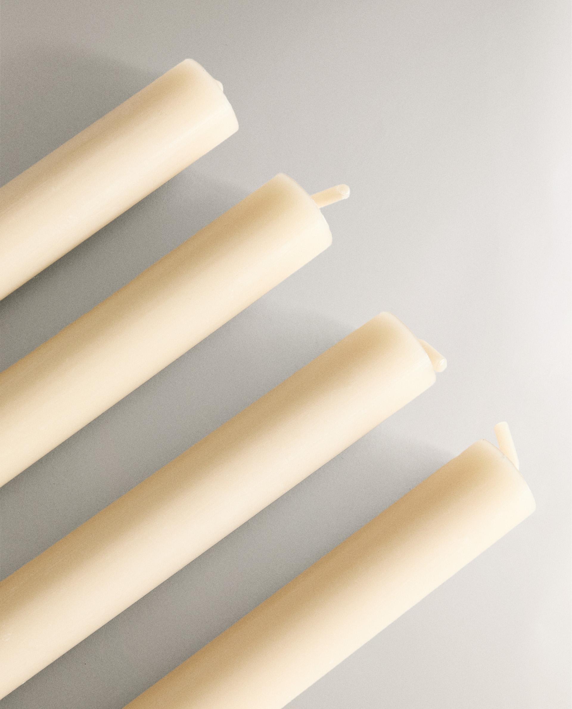 PACK OF LONG DECORATIVE CYLINDRICAL CANDLES (PACK OF 4) product thumbnail 3