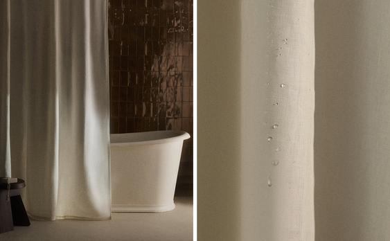 RIDEAU DE BAIN LIN TRANSLUCIDE