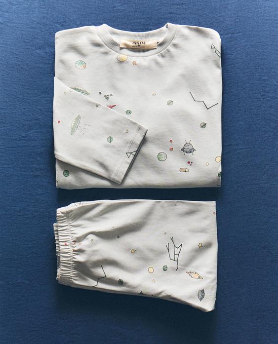 CONJUNTO DE PIJAMA INFANTIL DE ALGODÃO ESPAÇO CONJUNTO DE PIJAMA INFANTIL DE ALGODÃO ESPAÇO