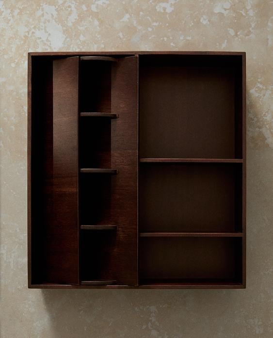 GRANDE BOÎTE DE RANGEMENT EN BOIS POUR MAQUILLAGE