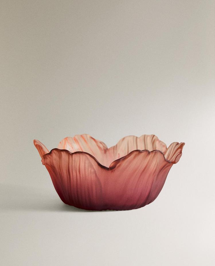 FLOWER GLASS BOWL