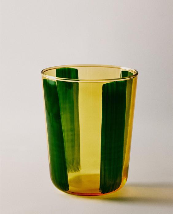 STRIPED GLASS TUMBLER