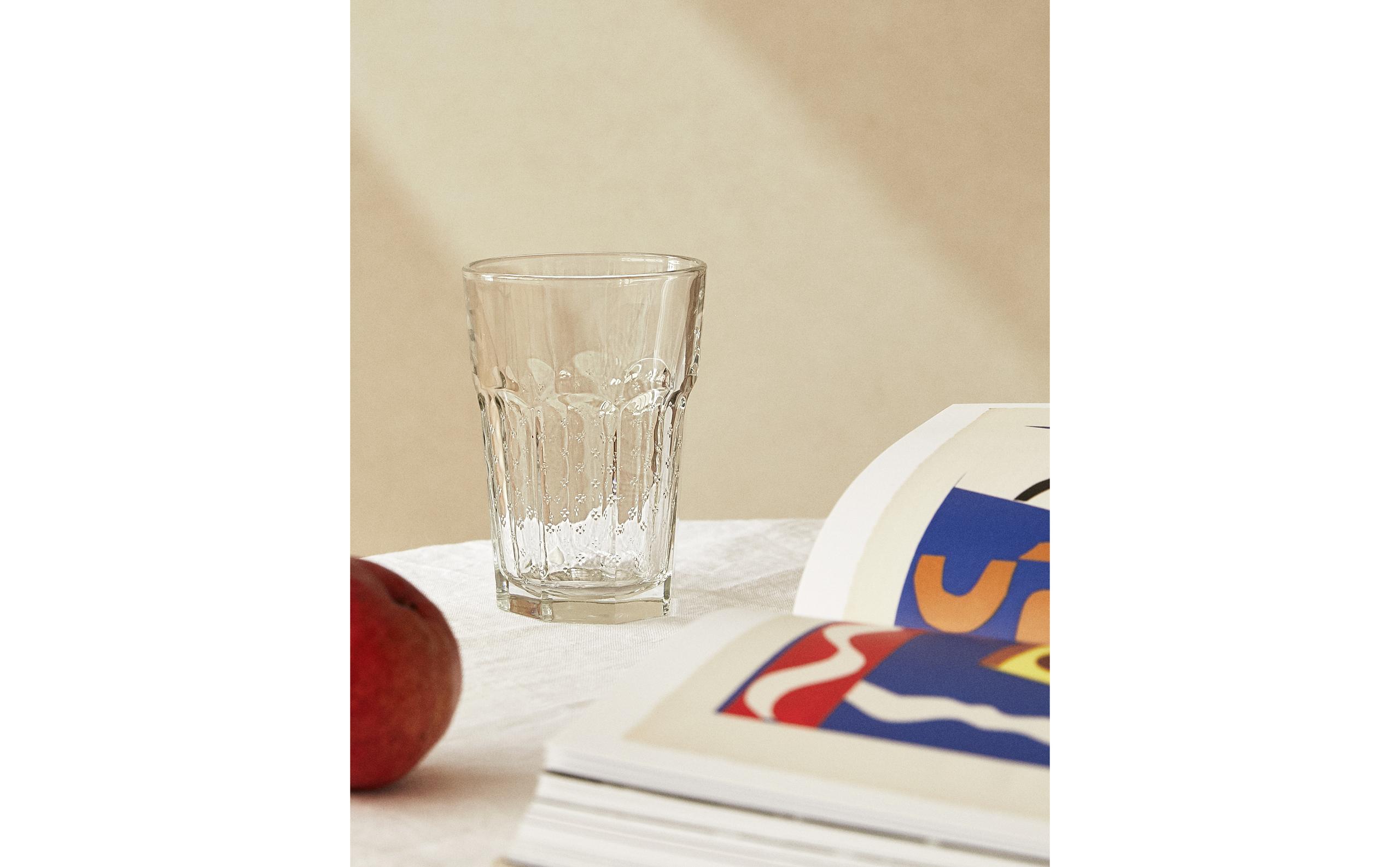 RAISED FLORAL DESIGN GLASS TUMBLER product thumbnail 13