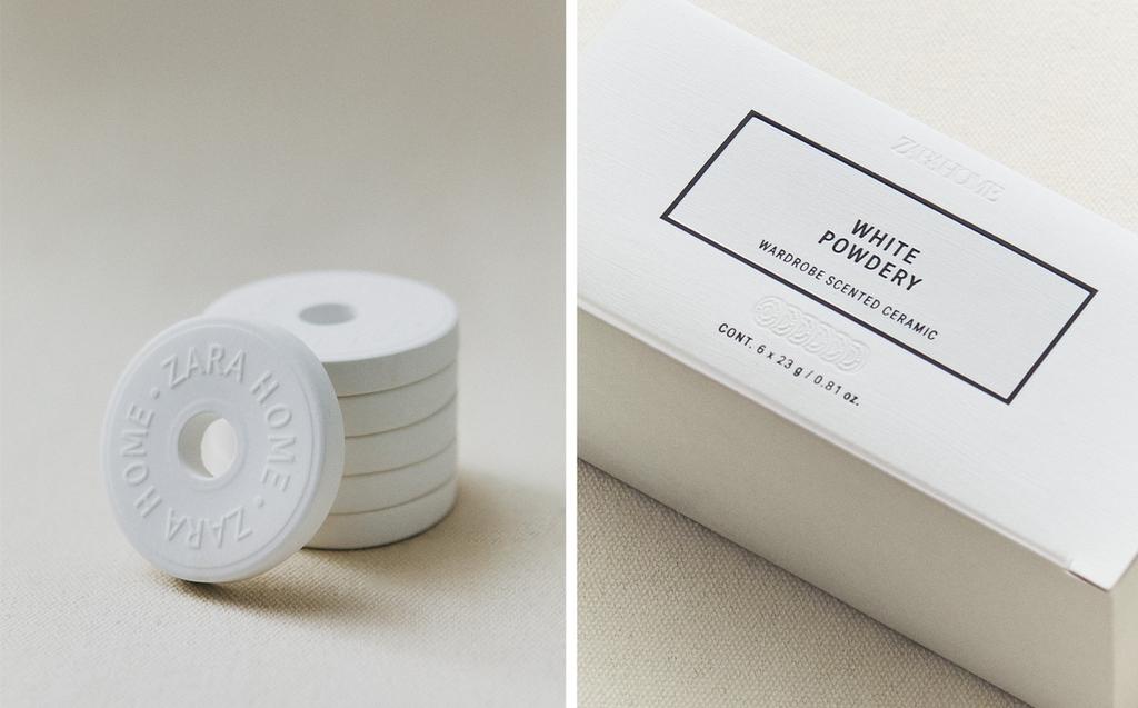 WHITE POWDERY SCENTED CERAMIC PACK (PACK OF 6)