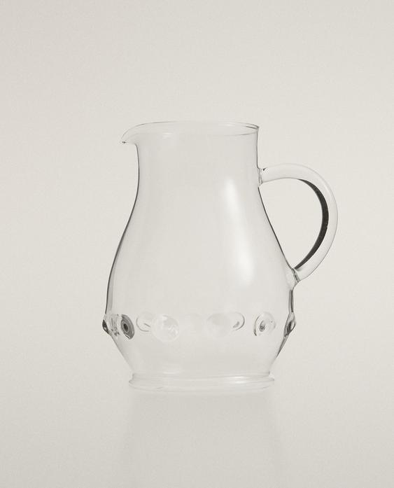 КУВШИН ИЗ ТЕРМОСТОЙКОГО СТЕКЛА В ГОРОШЕК