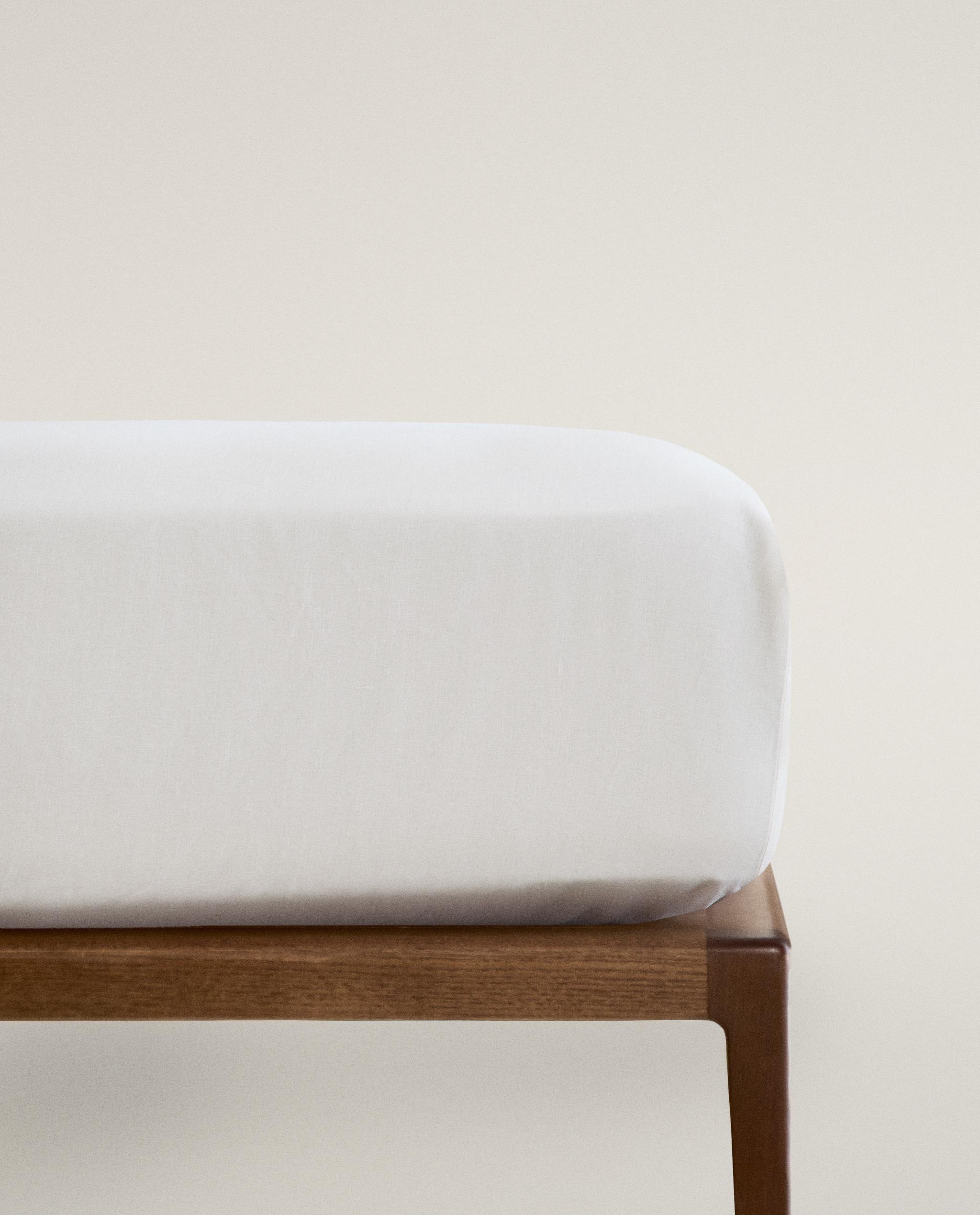 HEMSTITCHED LINEN FITTED SHEET product thumbnail 8