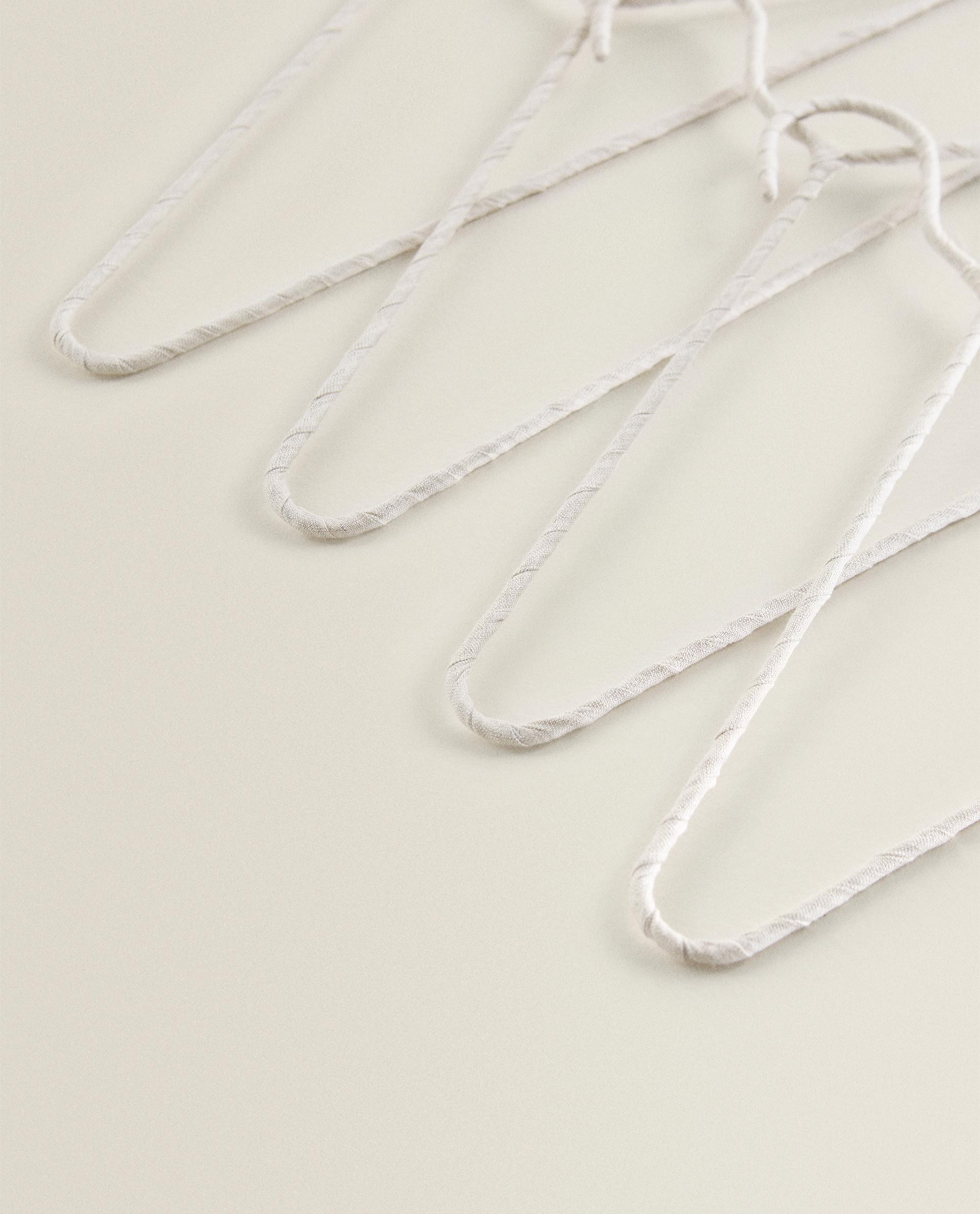 BEIGE COTTON AND LINEN HANGERS (PACK OF 4) product thumbnail 15