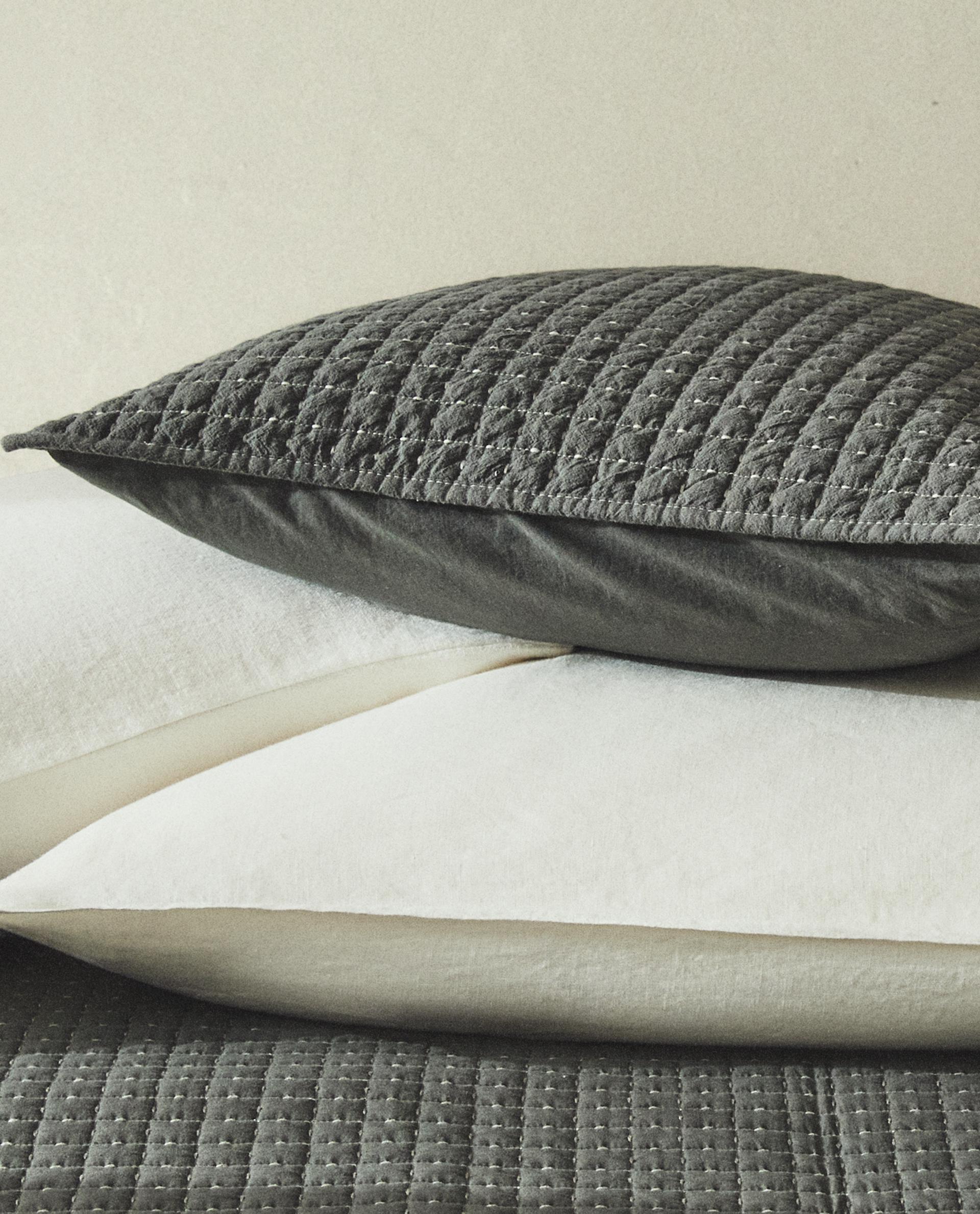 【送料無料】 SHAM PILLOW COTTON TEXTURED FOR United Home Zara | QUILT アウトドア寝具