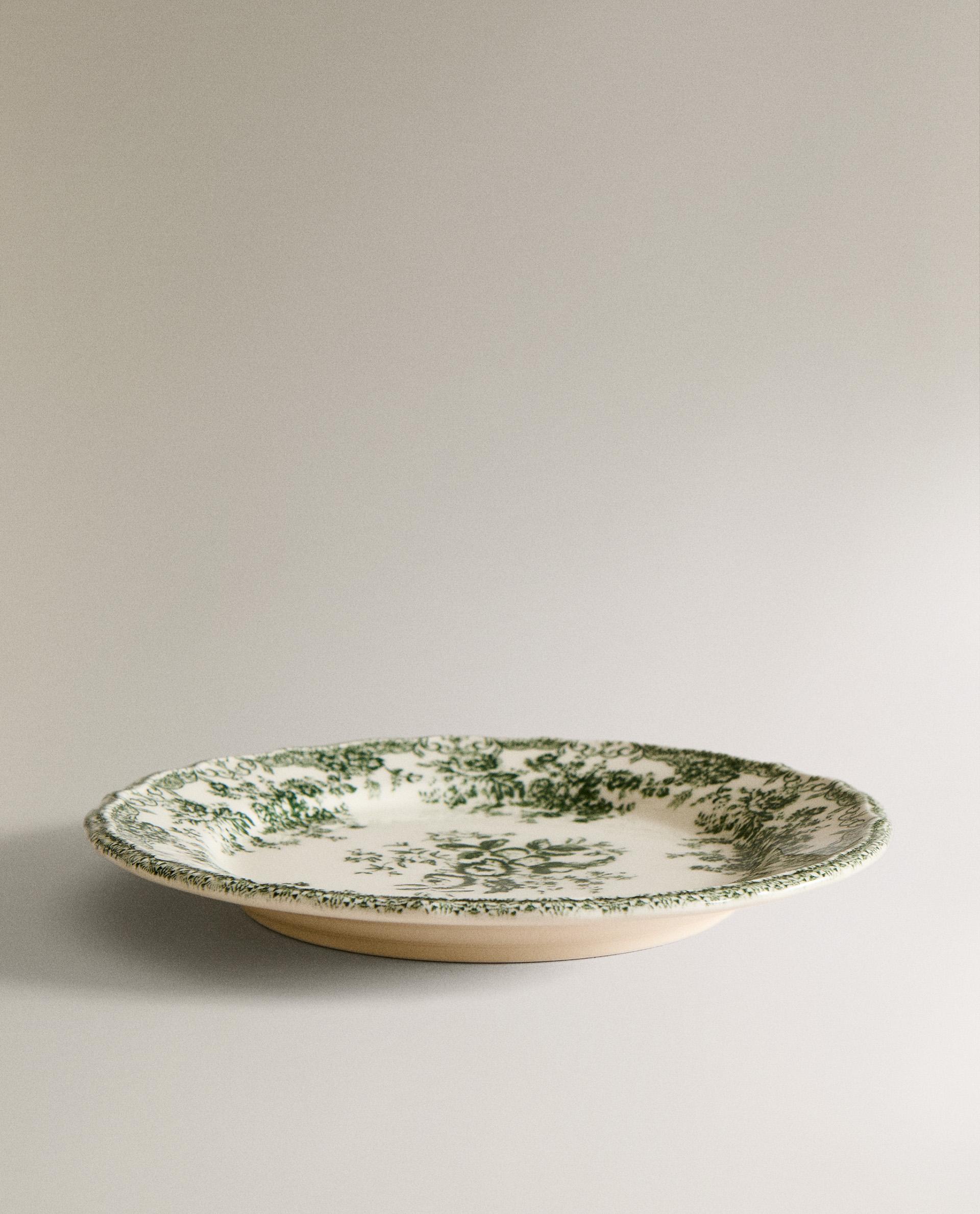 FLORAL EARTHENWARE DESSERT PLATE product thumbnail 19