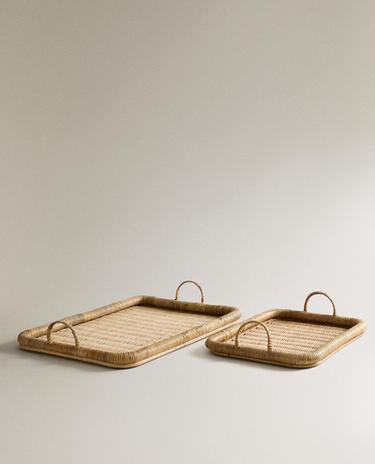 RATTAN DİKDÖRTGEN TEPSİ