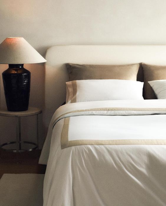 COTTON DUVET COVER WITH BORDER