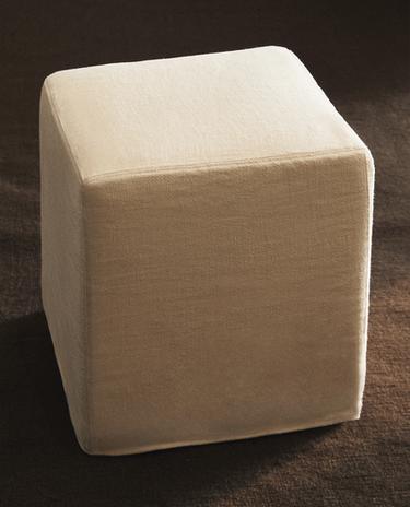 LINEN POUF STOOL