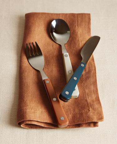 KIDS WARM-TONE FLATWARE SET (SET OF 3) KIDS WARM-TONE FLATWARE SET (SET OF 3)