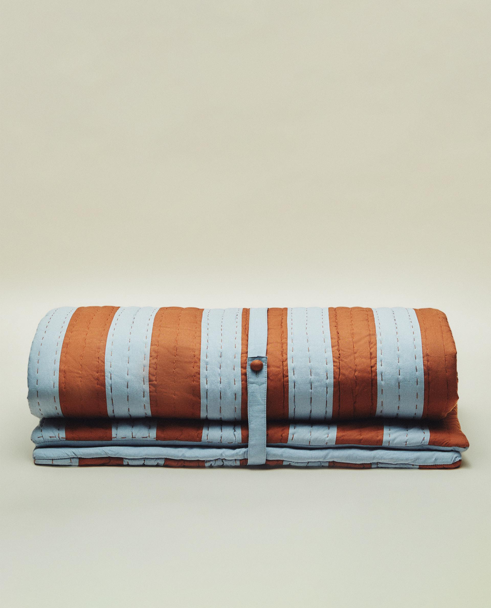 STRIPED PATCHWORK COTTON TOPPER X COLLAGERIE