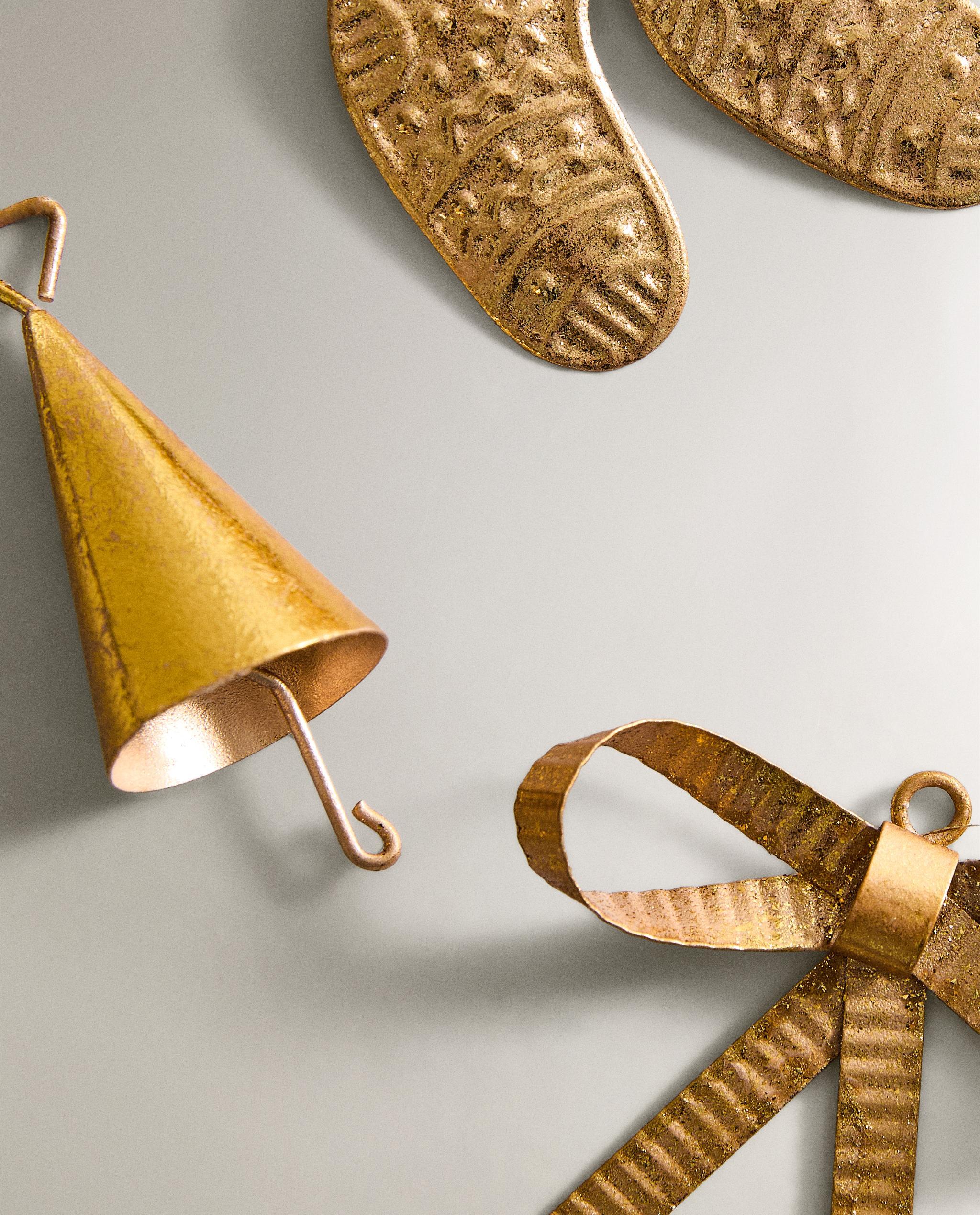 SET OF CHRISTMAS ACCESSORY METAL GIFT ORNAMENTS (SET OF 3) | Zara