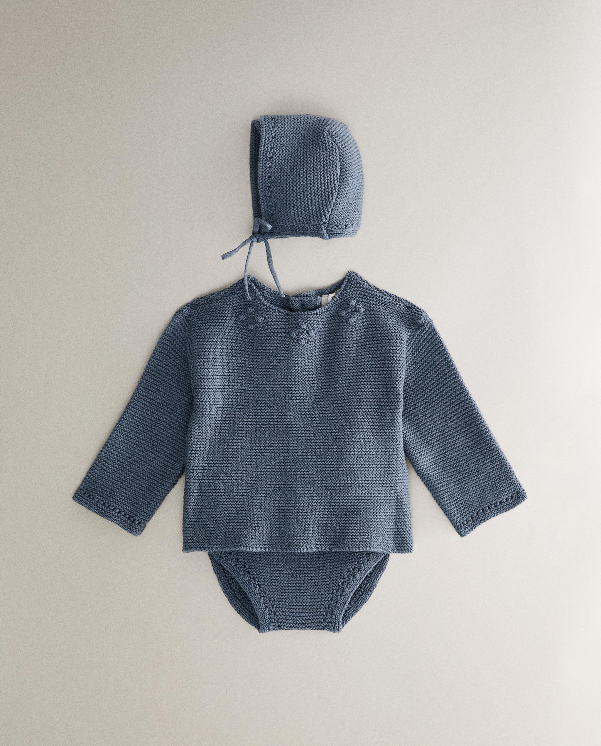 BABY BONNET WITH BOBBLES | Zara Home United States of America