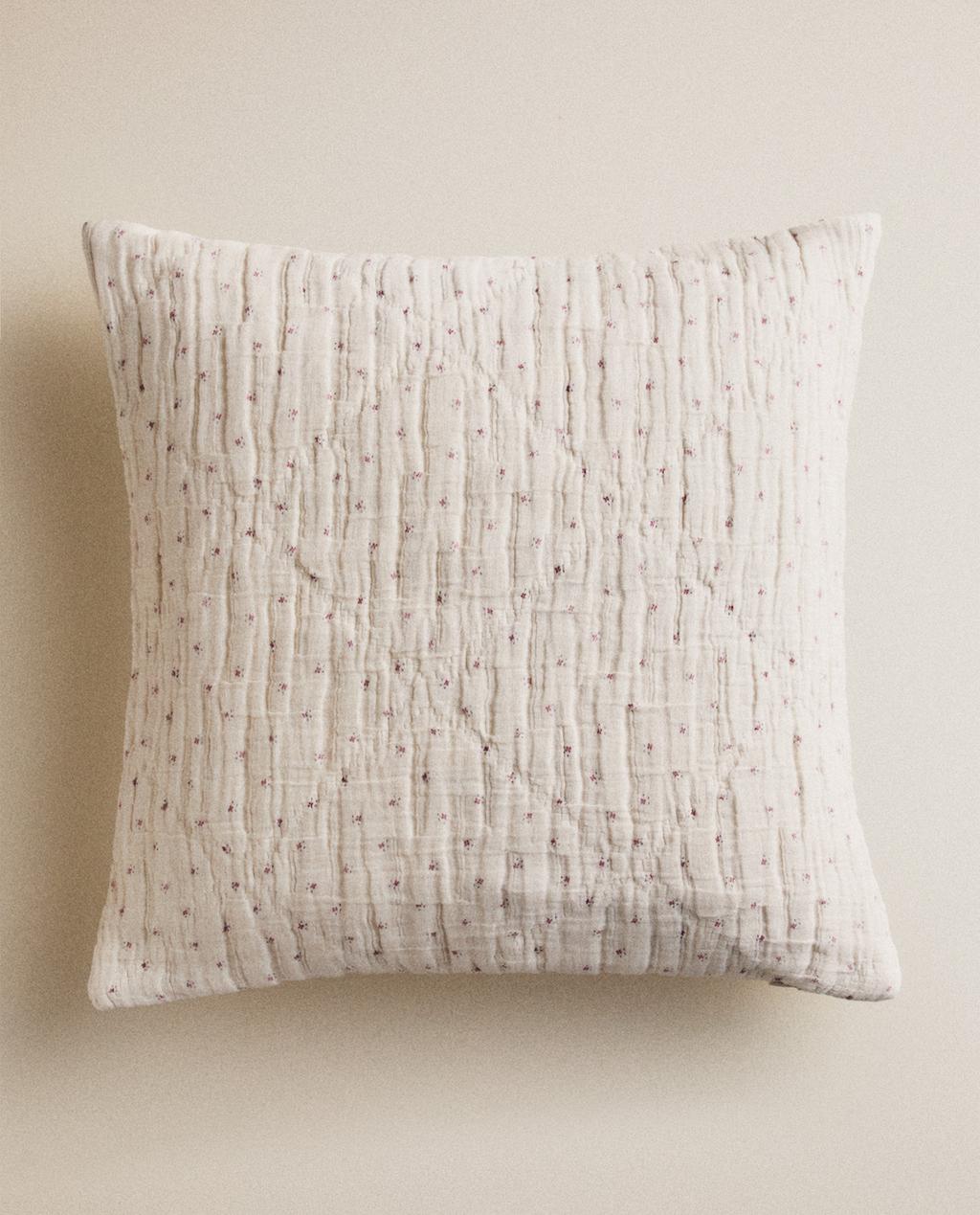 FUNDA COJÍN INFANTIL GASA FLORAL