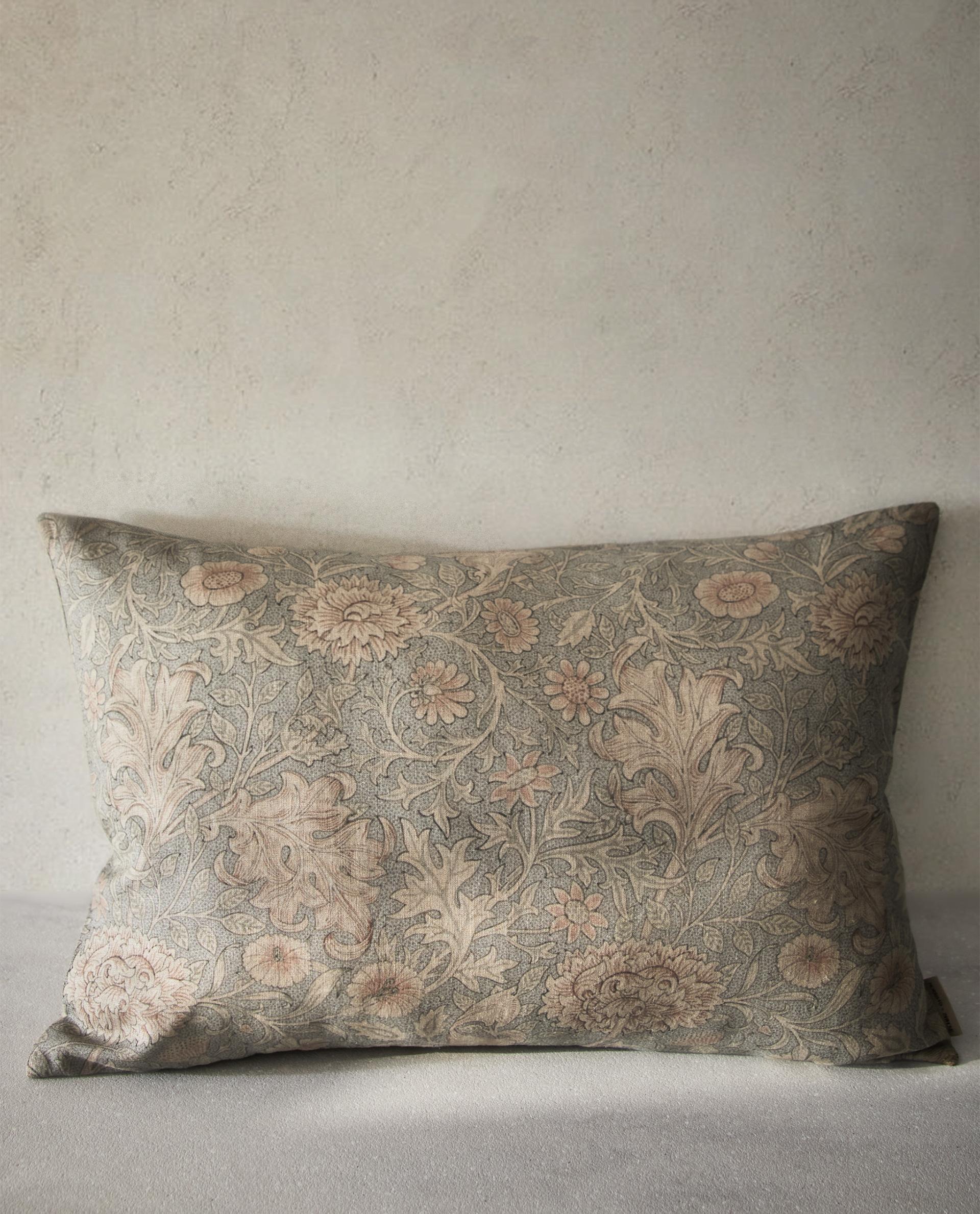 Batik Inspired Thibaut Mali Flax Taupe Throw Pillow | Chloe