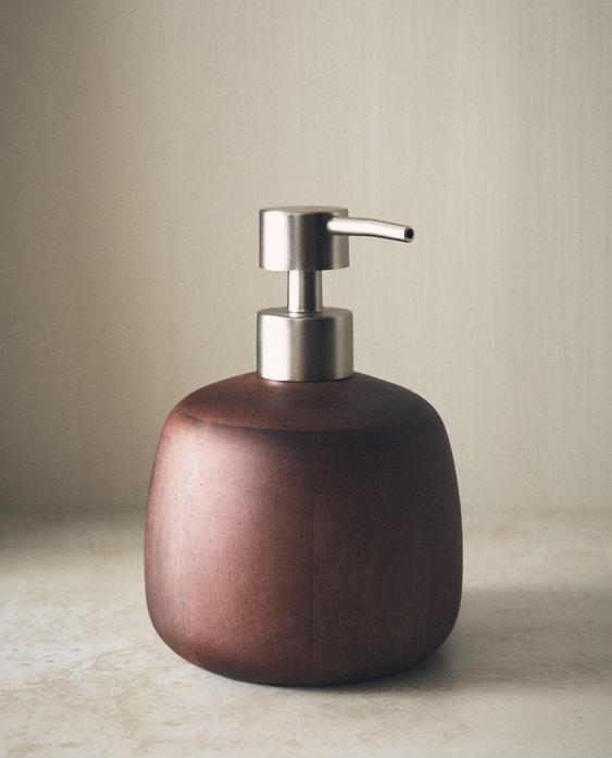PORTA-SABONETE LÍQUIDO DE MADEIRA