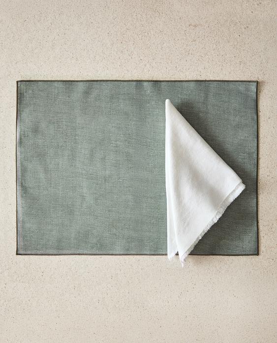 JOGO AMERICANO DE RESINA COM OVERLOCK