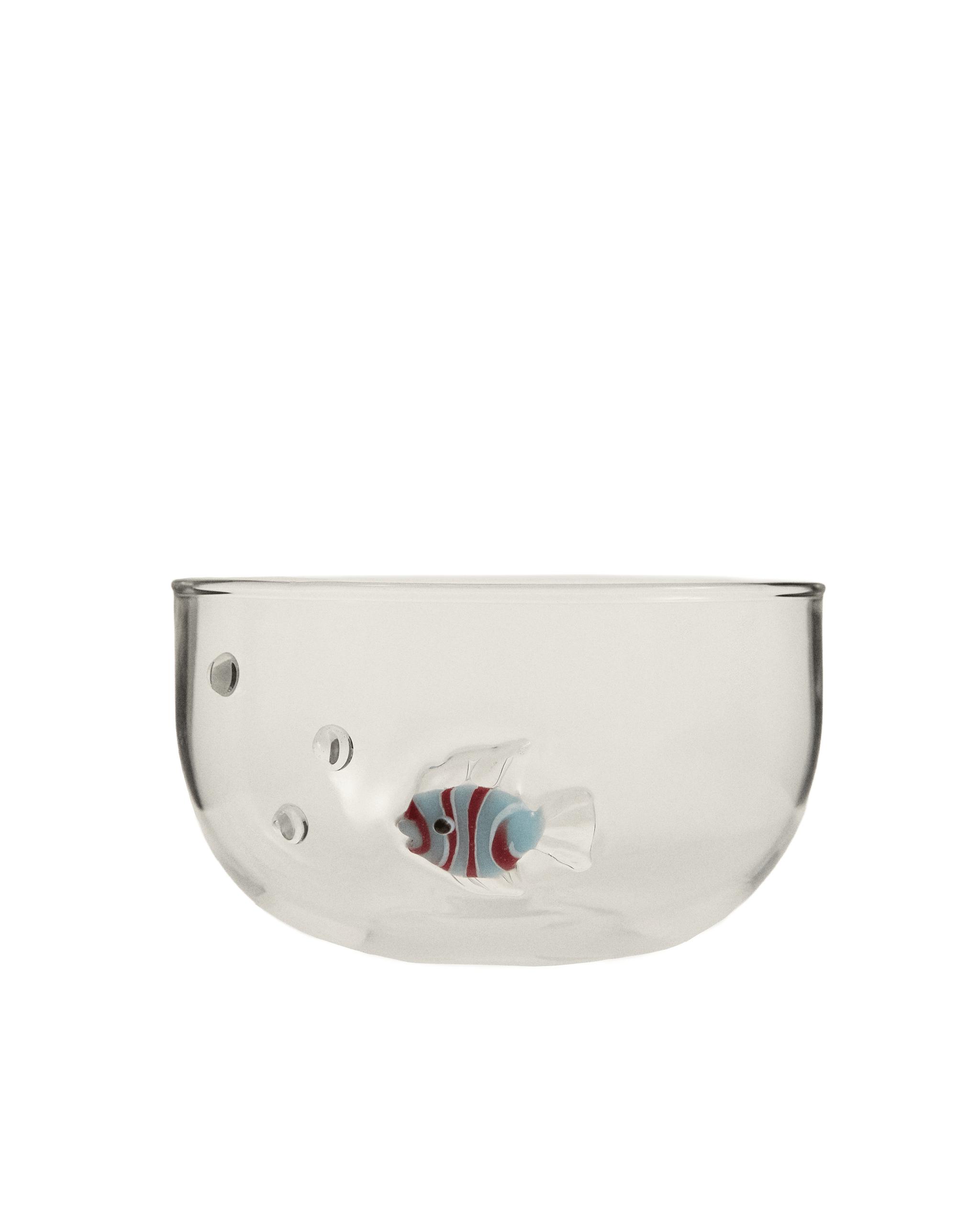 BOROSILICATE BOWL WITH BUBBLES AND FISH product thumbnail 7