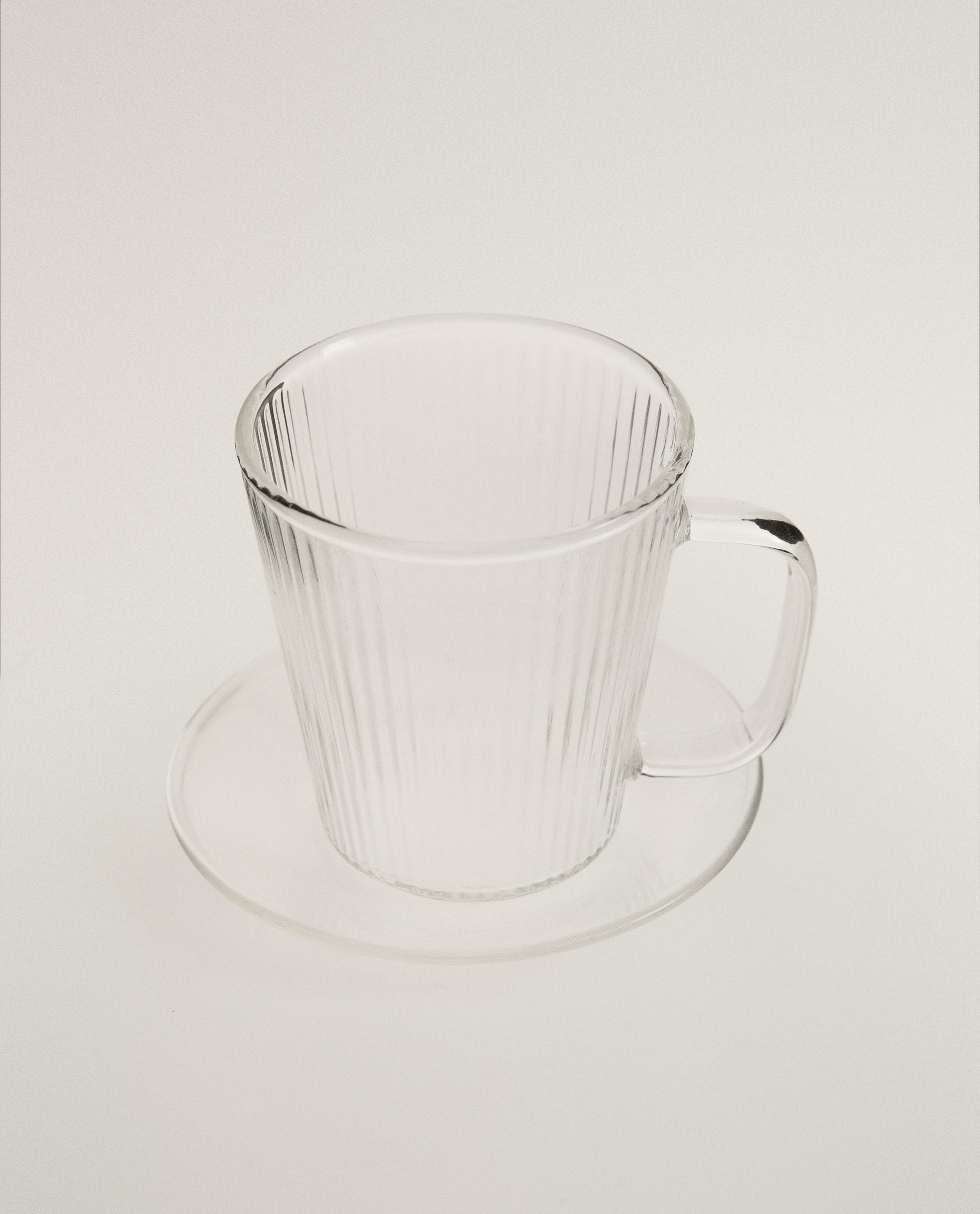BOROSILICATE GLASS COFFEE CUP AND SAUCER product thumbnail 7