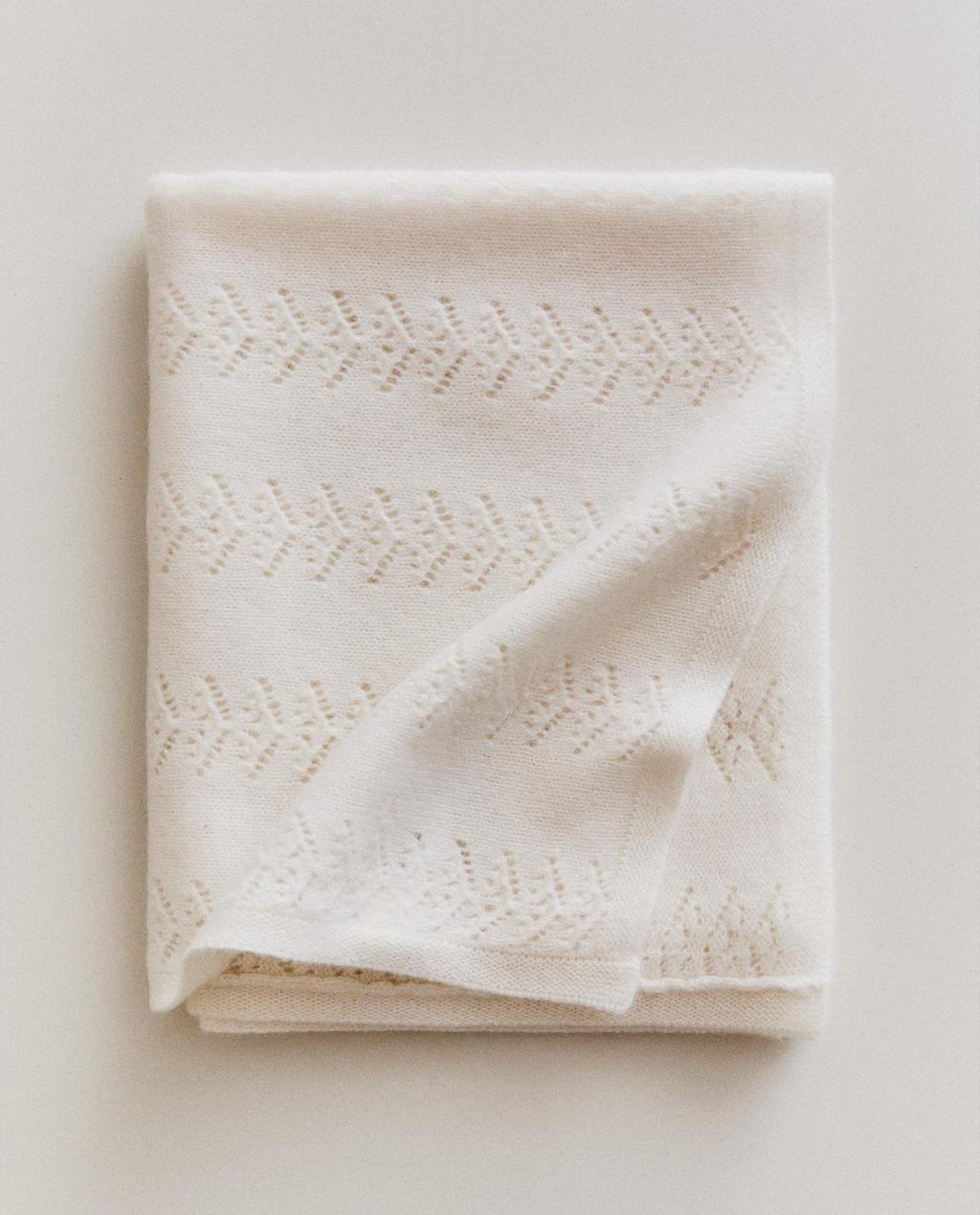 Zara Home CASHMERE OPENWORK BABY yorğanı