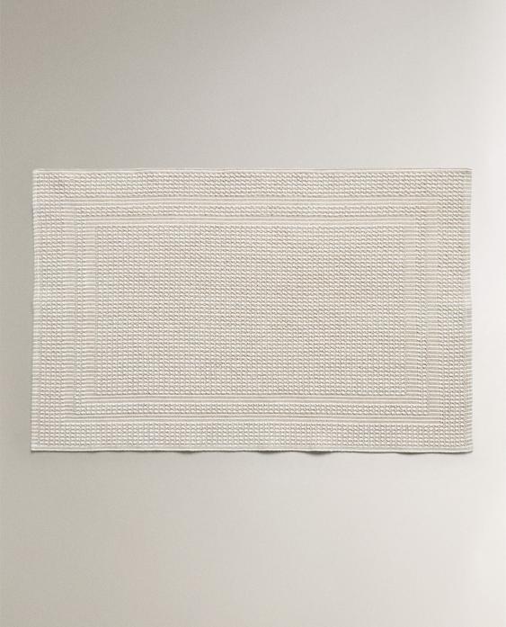 CHECK TEXTURED BATH MAT CHECK TEXTURED BATH MAT