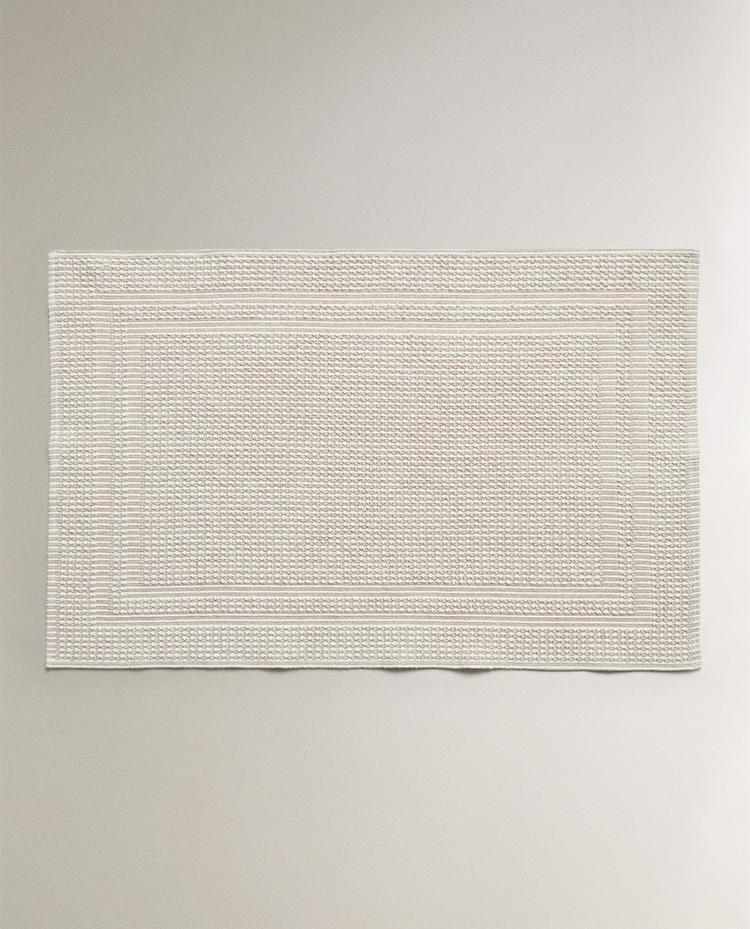 CHECK TEXTURED BATH MAT CHECK TEXTURED BATH MAT