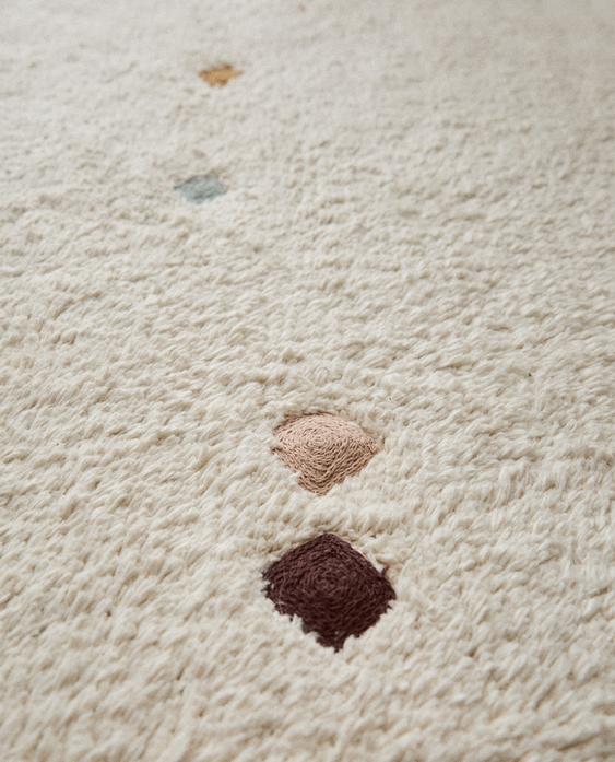 ALFOMBRA INFANTIL ROMBOS BORDADOS MULTICOLOR