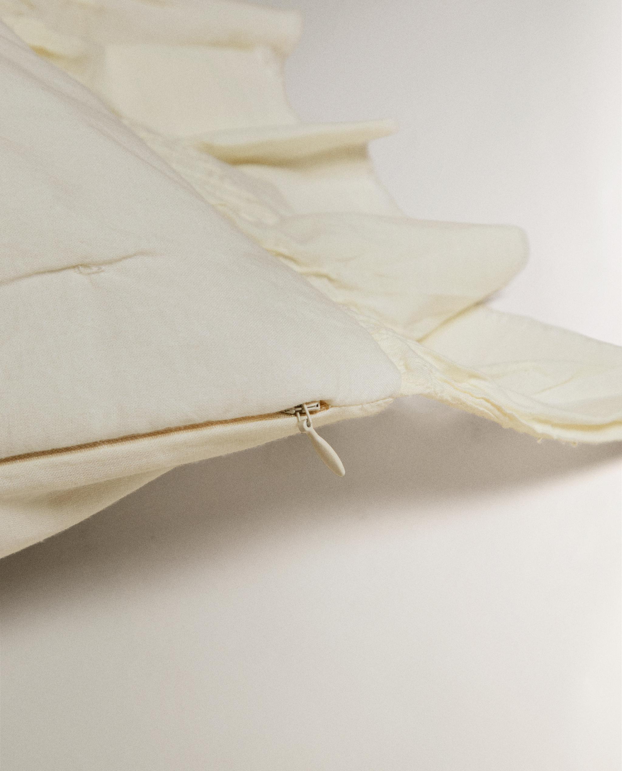 COTTON QUILTED CUSHION COVER WITH RUFFLE TRIM product thumbnail 7