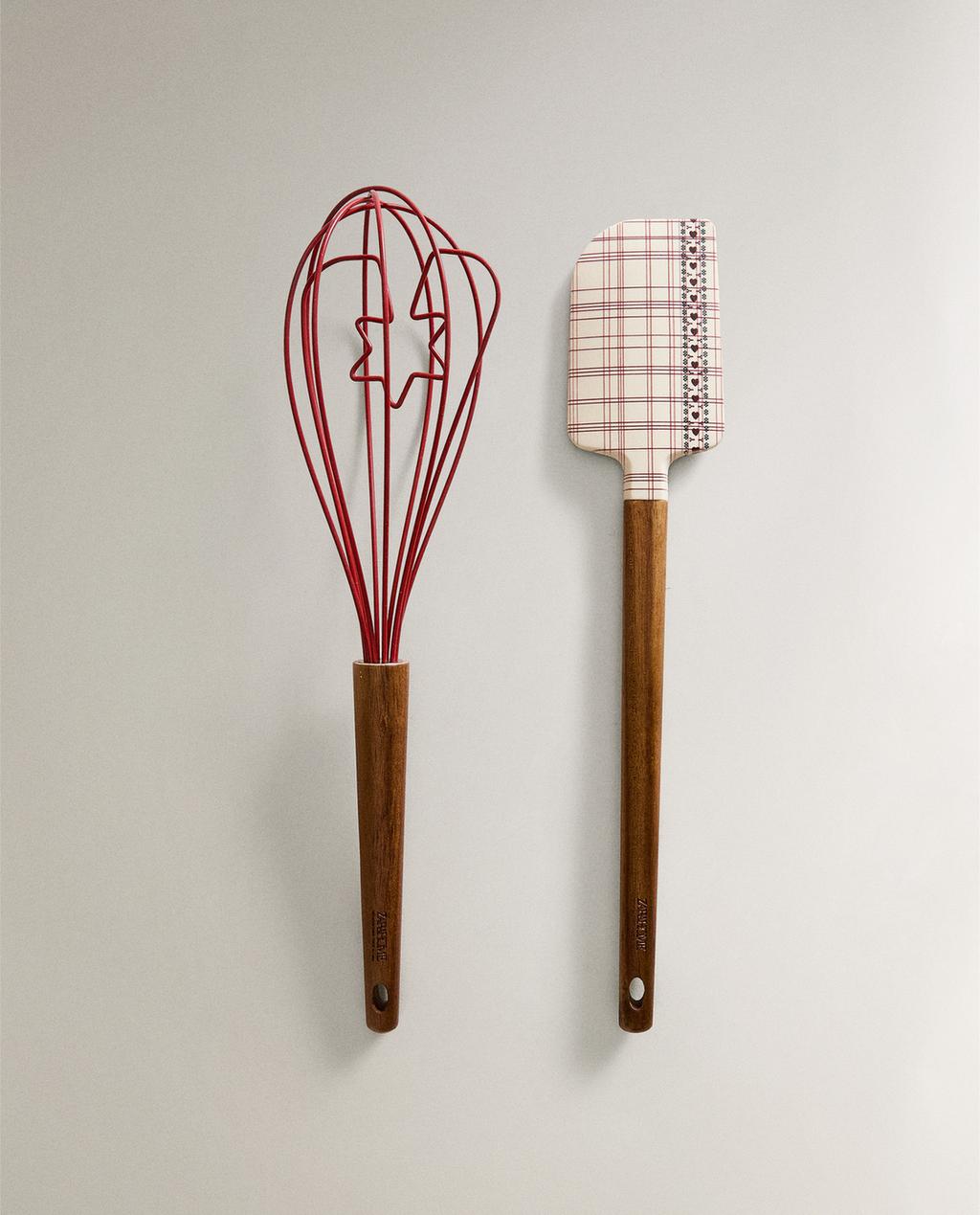 SILICONE CHRISTMAS WHISK AND SPATULA SET (SET OF 2)