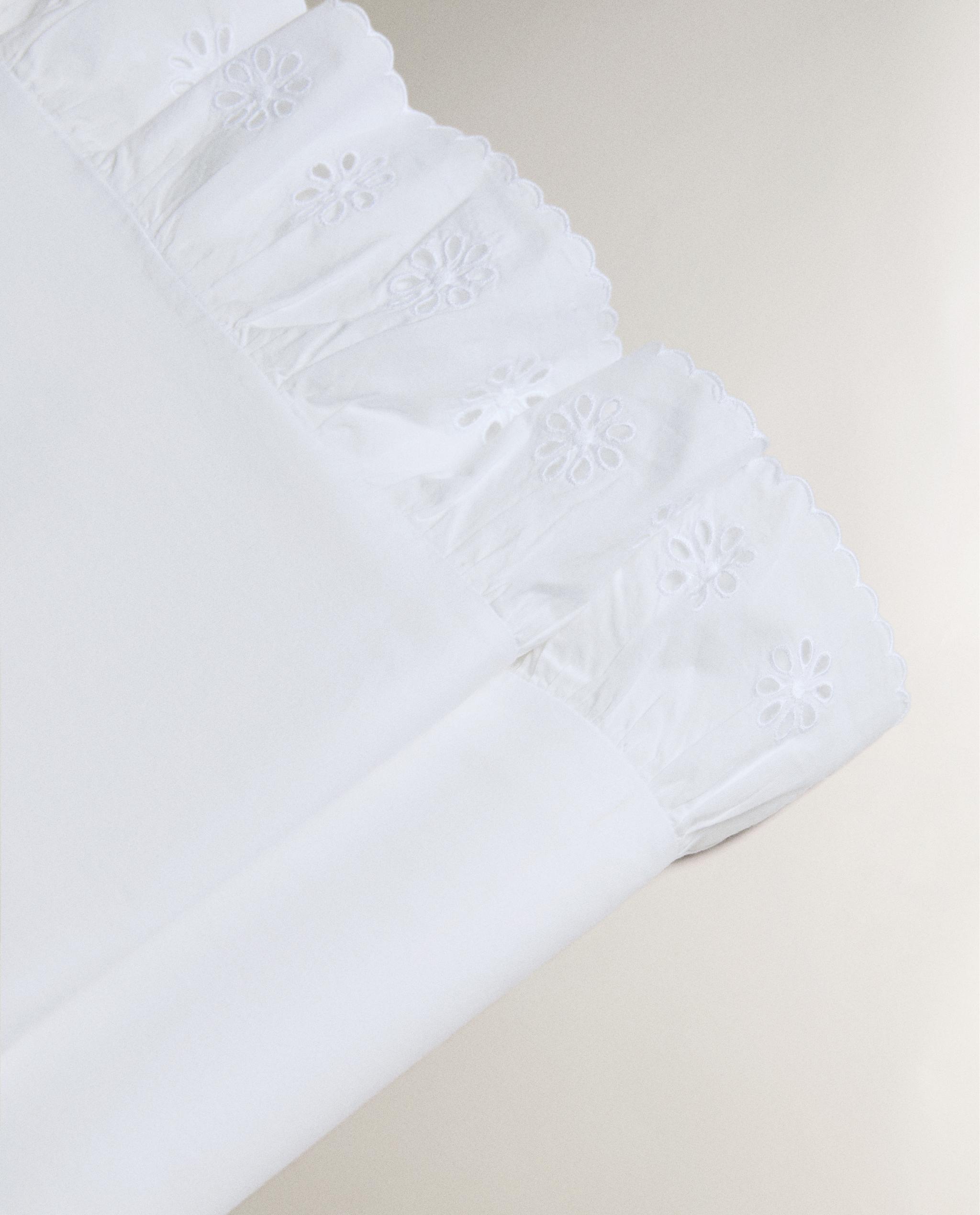 RUFFLED COTTON FLAT SHEET