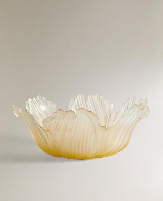 SALADIER EN VERRE FLEUR