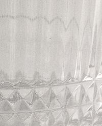 GLASS COFFEE CUP AND SAUCER WITH RAISED GEOMETRIC DESIGN product thumbnail 6