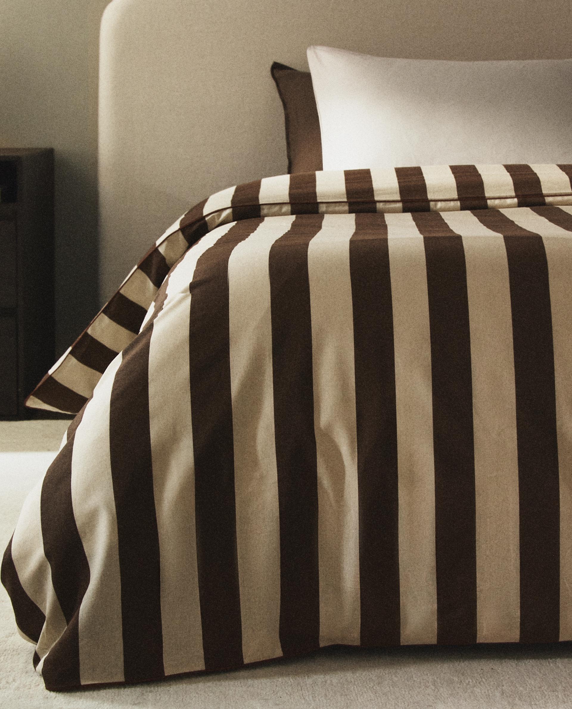 ウォッシュドコットン ストライプ 掛け布団カバー | Zara Home 日本/Japan