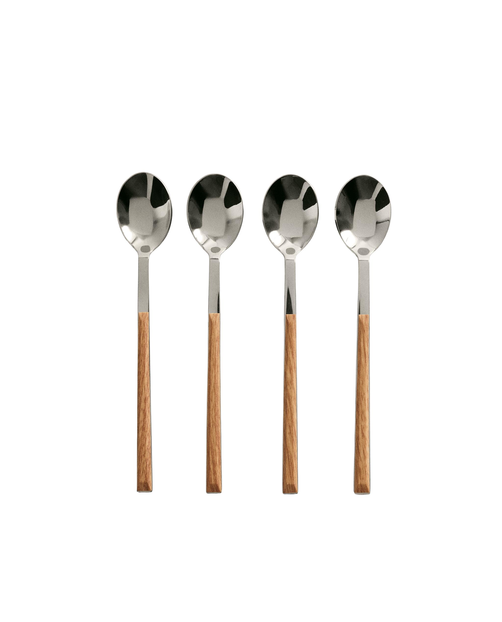 PACK OF DESSERT SPOONS WITH WOOD-EFFECT HANDLES (SET OF 4) product thumbnail 8