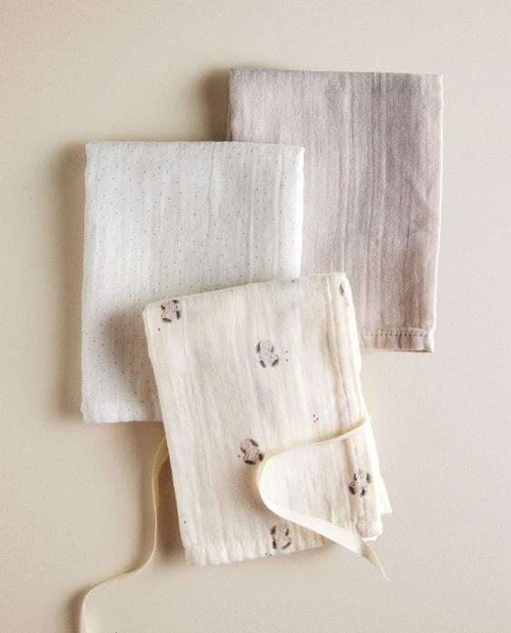 BABY BUNNY MUSLIN CLOTHS (PACK OF 3) BABY BUNNY MUSLIN CLOTHS (PACK OF 3)