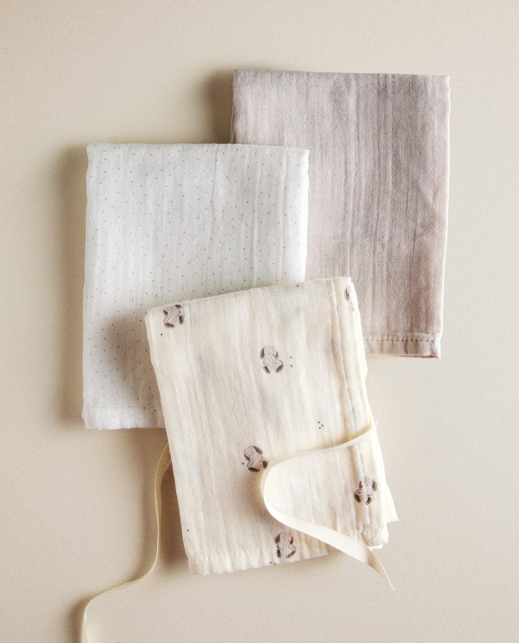 BABY BUNNY MUSLIN CLOTHS (PACK OF 3) BABY BUNNY MUSLIN CLOTHS (PACK OF 3)