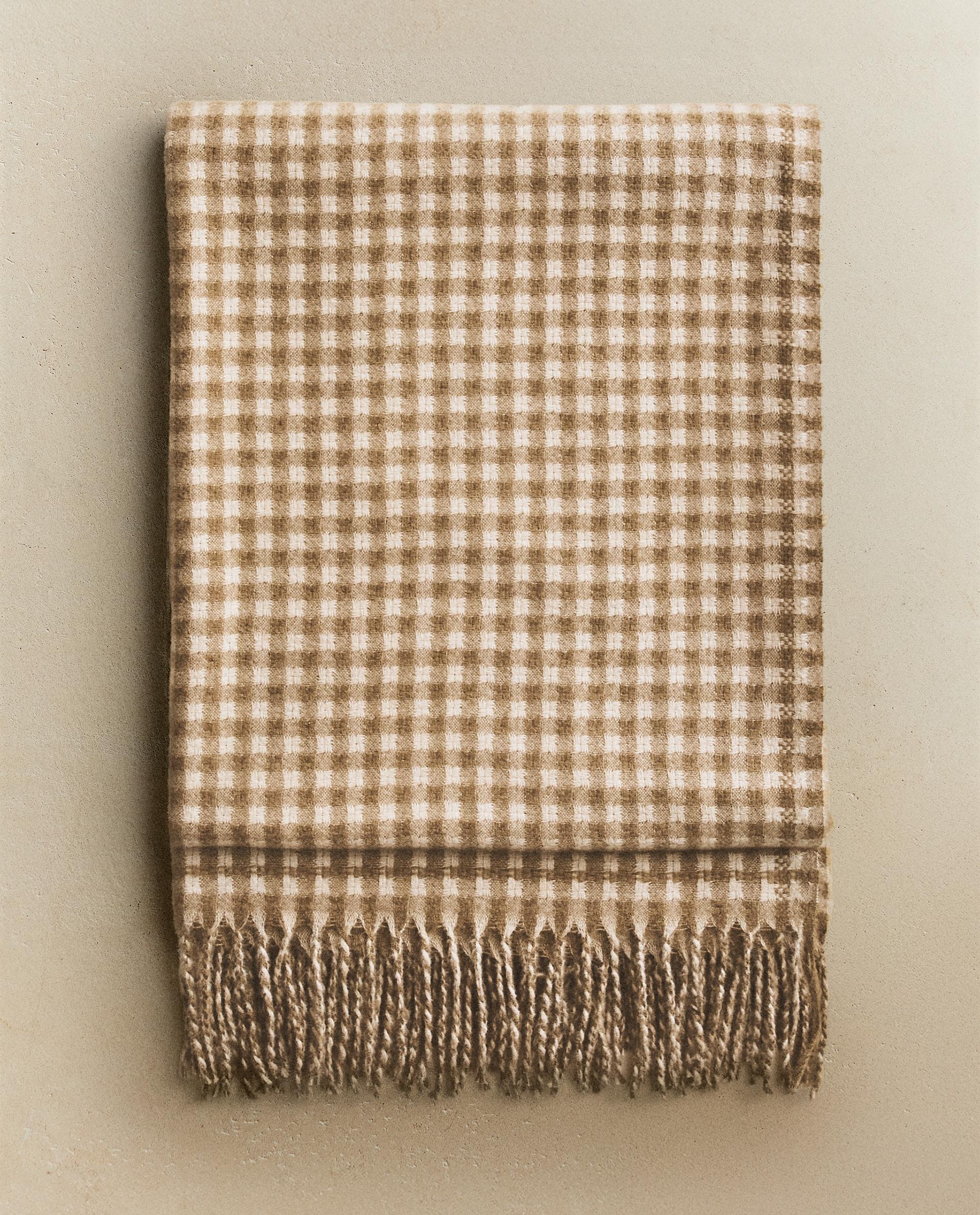 フリンジ チェック柄 ブランケット | Zara Home 日本/Japan