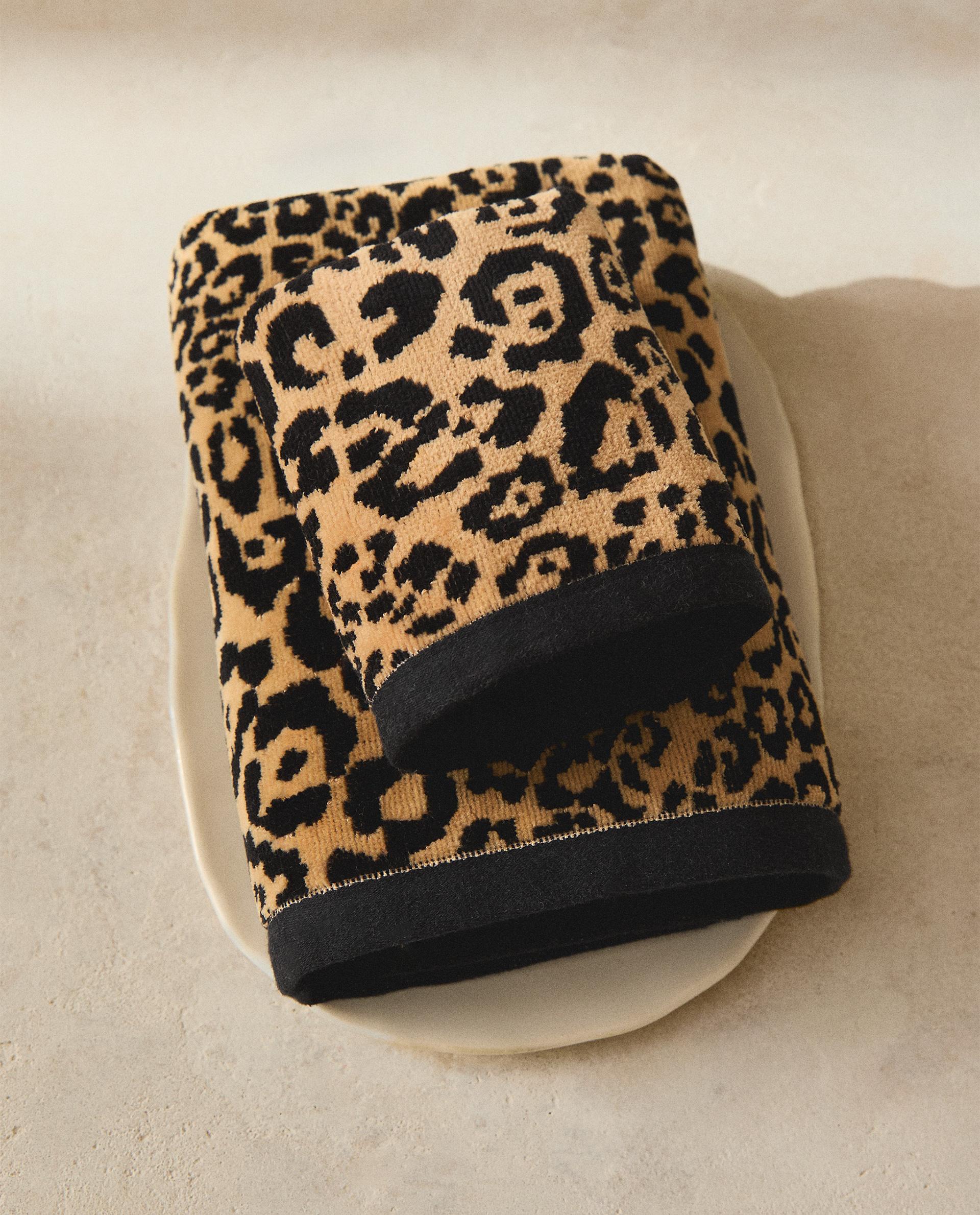 Leopard Sabanas De Leopardo Zara Home TOALLA BAÑO VELOUR LEOPARDO
