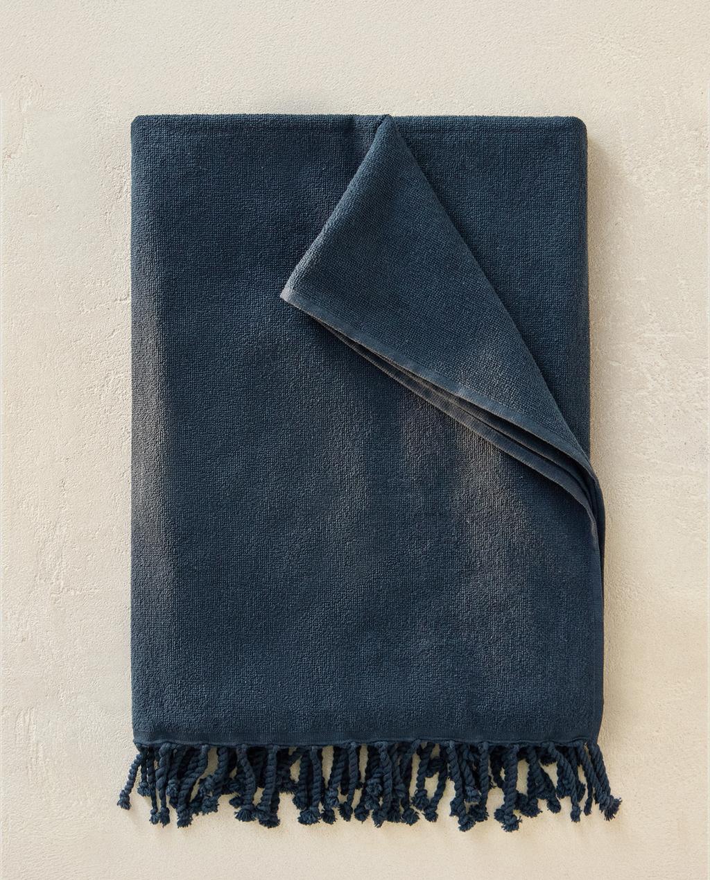 TOALLA PLAYA ALGODÓN FLECOS