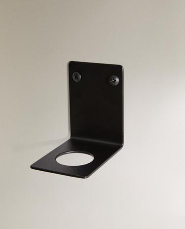 SUPORTE DE PAREDE PORTA-SABONETE LÍQUIDO PRETO