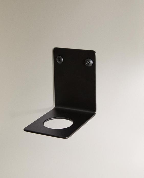 SUPORTE DE PAREDE PORTA-SABONETE LÍQUIDO PRETO